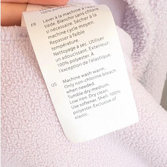 COS Lilac Teddy Fleece Long Sleeve Half Zip High Neck Tunic Dress, size XS - Picture 6 of 7